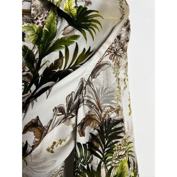 l'agence silk blouse xs Antique White Safari 100 % Silk Long sleeve Button Down - Picture 5 of 10